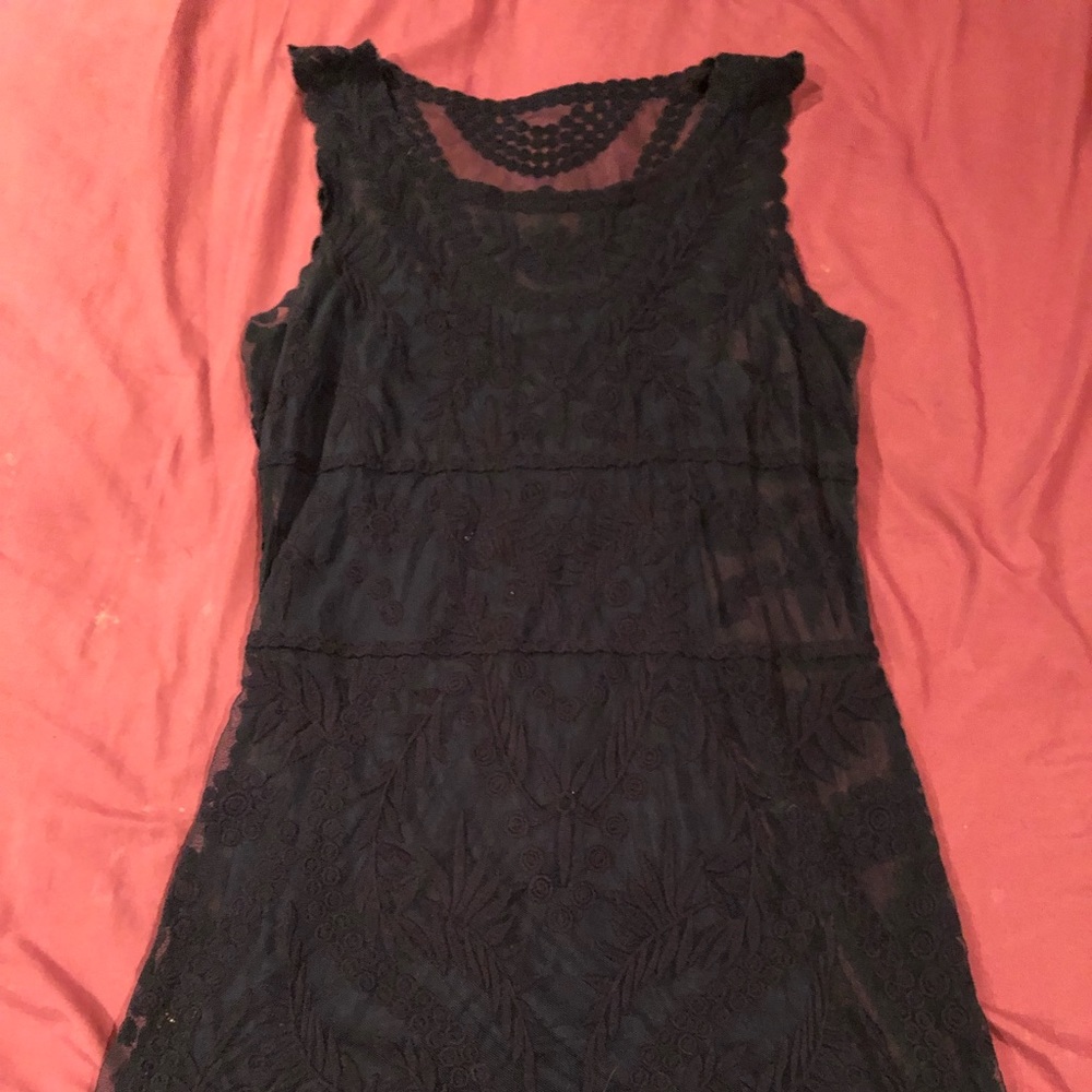 Lace blue dress